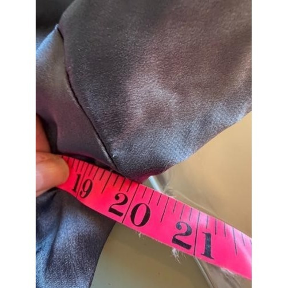 Victorias Secret Satin Kimono Robe Womens Medium Black Tie Belted 3/4 Sleeve - Picture 10 of 12